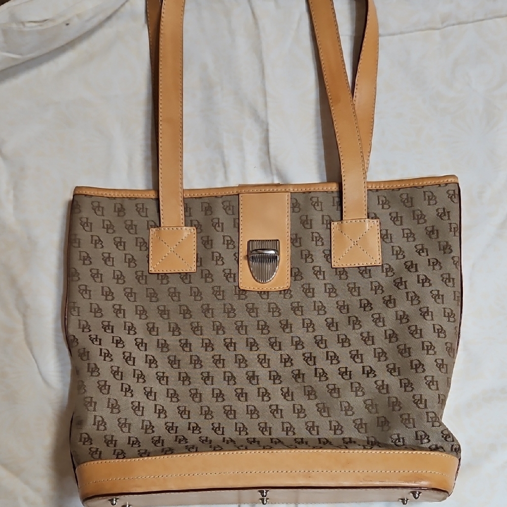 Dooney & Bourke Beige and Camel Tote Bag